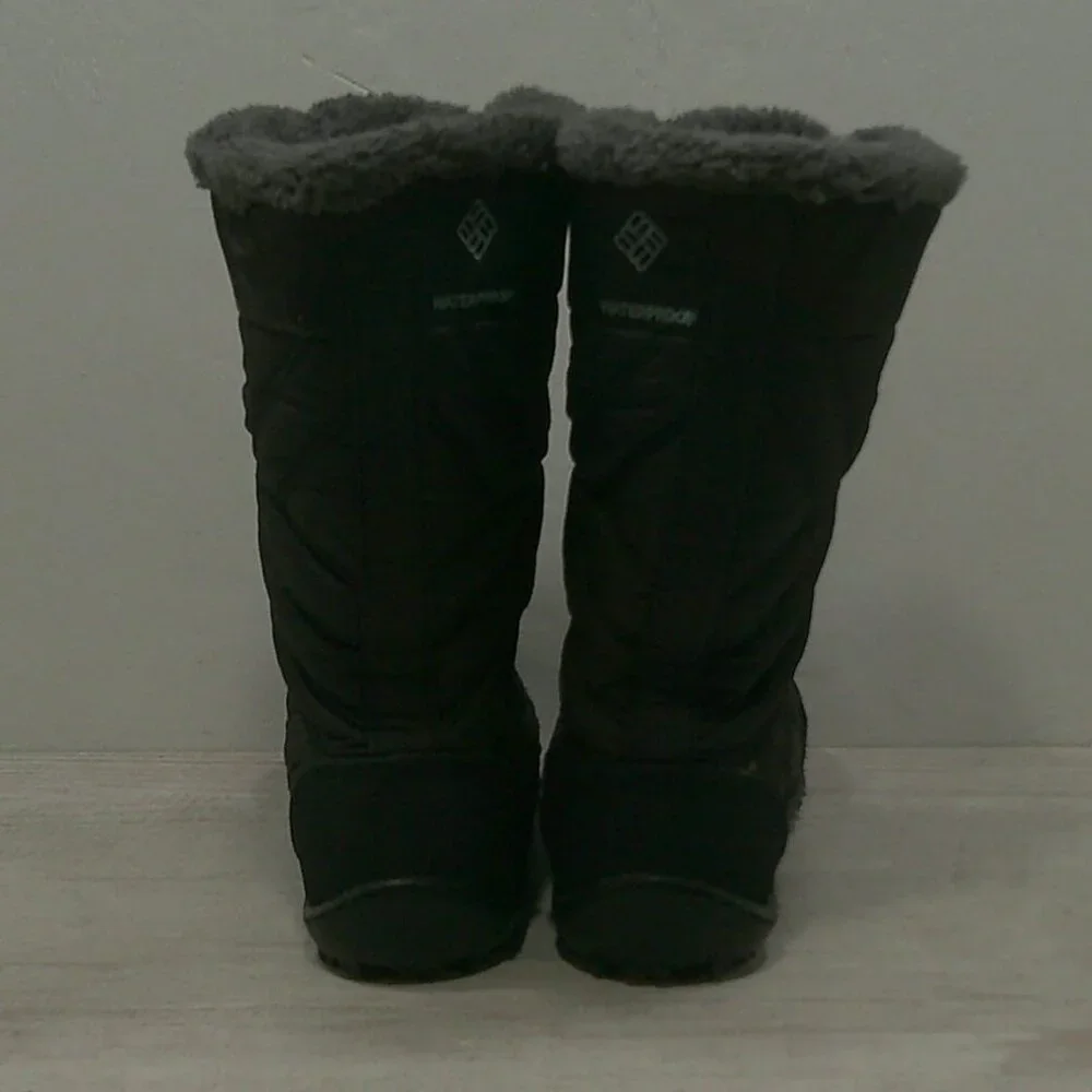 Columbia Gray Tall Lace Up Fur Lined MINX MID II OMNI-HEAT Snow Winter Boot Sz 1